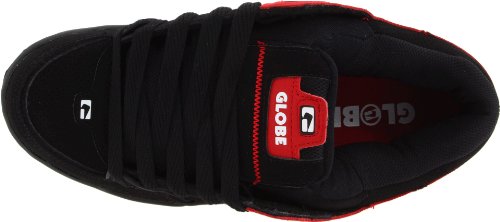 Image of Globe Mens Fusion Skate Shoes, Black /Moto Red, 7.5 D (M) US
