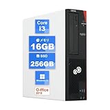 【整備済み品】富士通デスクトップESPRIMO D588 第8世代タワーPC Core i3-8100｜O-ffice2019・Windows11｜初期設定済・WiFi・Bluetooth対応・整備済・180日保証付 (メモリ16GB+SSD256GB)