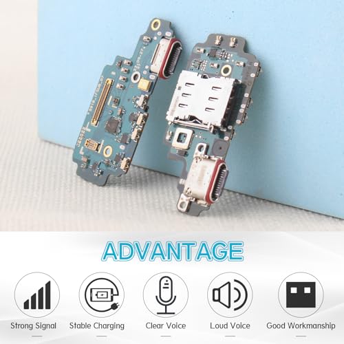 Replacement for Samsung Galaxy S23 Ultra 5G Charging Port Dock Connector for Galaxy SM-S918U SM-S918U1 Charging Port Replacement USB Charger Board Flex Cable Assembly Accessories with Repair Tools