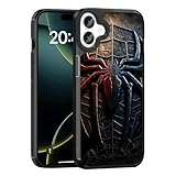 ZHUXUXITT Case for iPhone 16,Spider Webs Cases for iPhone 16 Design for Boys Girl Fans [Anti-Scratch] Non-Slip+Shockproof Rugged TPU Protective Phone Case
