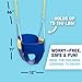 Original High Back Full Bucket Toddler Swing Seat with Plastic Coated Chains and Carabiners for Easy Install - Blue - Squirrel Products