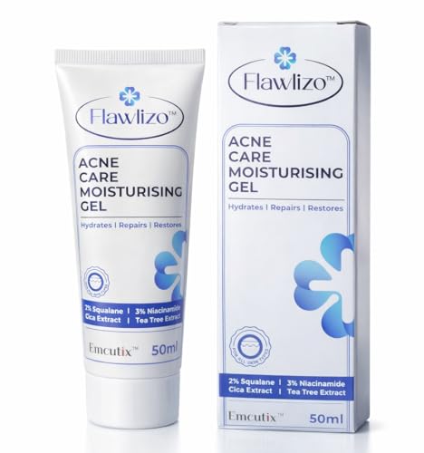 Image of Acne Care Moisturising Gel with 2% Squalane, 3% Niacinamide, Hydrating & Oil-Control Formula, Repairs Skin Barrier Reduces Redness & Acne, For Acne prone Skin, Dermatologically Tested, 50 ml