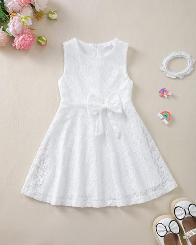 Little Toddler Girl Lace Dress Summer Sleeveless Princess Birthday Party Kids Tutu Dresses Tulle Bowknot Ruffle Sundress2