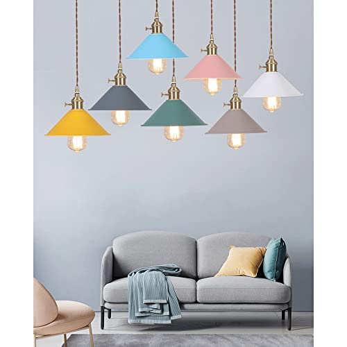 Lustre de restaurant macaron en métal avec interrupteur et suspension réglable - 3