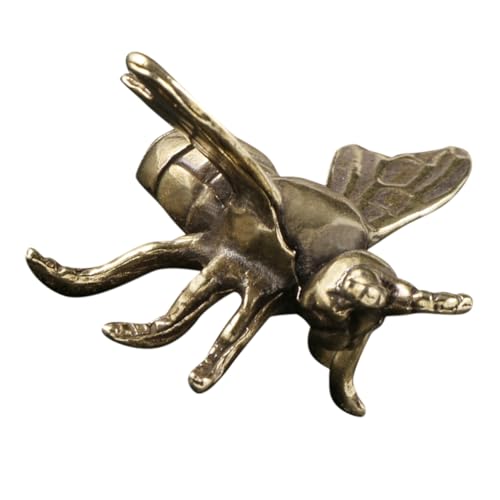 Milisten Brass Bee Ornament Realistische Miniatur Biene Aus Messing Für Desktop-Dekoration Vintage Garten-Accessoire Bienendekor Für Und Innenräume