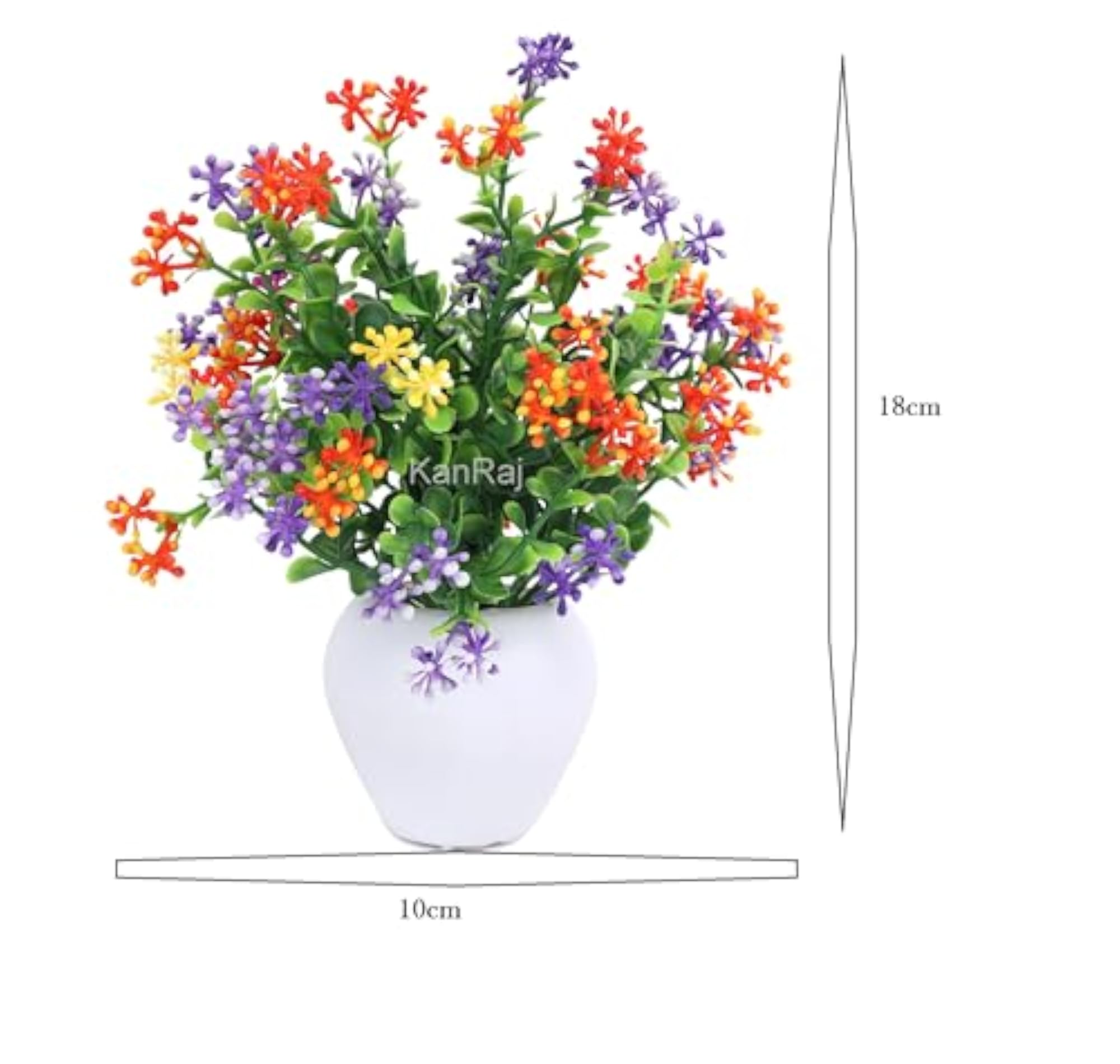 Set of 4 Artificial Plants for Home Décor