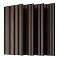 Wood Slat Wall Panels, (45"x23"), 3D Acoustic Wall Panels for Sound Absorption, Fluted Wood Panels for Wall and Ceiling, Decorative Sound Panels for Interior Wall Decor, (4PC Walnut)