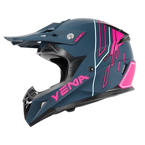 Image of YEMA Adults Dirt Bike Helmets, Ventilated Motocross ATV Dirtbike Offroad BMX MX Helmets, DOT Approved Motorcycle Helmets, YM-915, Black