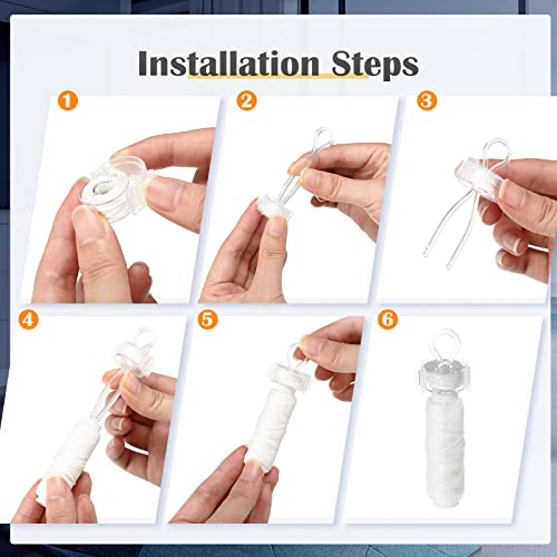 Image of Jexine 90 Pack Bobbin Thread Holder Set Includes Sewing Bobbin, Clips, Thread Holders Sewing Machine Accessories for Spool Organizing (Clear)