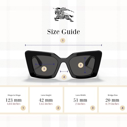 BURBERRY Daisy BE4344 Square Sunglasses For Women +BUNDLE with ACCESSORY EYEWEAR KIT4