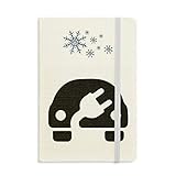 Plus Minus Zeichen Energy Vehicles Protect Umwelt Notizbuch Dickes Tagebuch Schneeflocken Winter