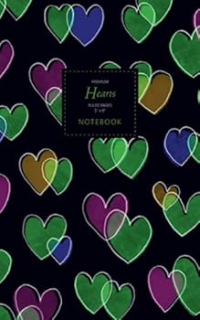 Hearts Notebook - Ruled Pages - 5x8 - Premium: (Crayon Edition) Fun notebook 96 ruled/lined pages (5x8 inches / 12.7x20.3cm / Junior Legal Pad / Nearly A5)