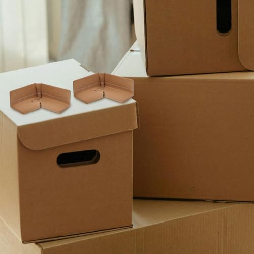 ABOOFAN 50 Stück Papier Eckenschutz 6x6cm Kantenschutz für Bilderrahmen Kartons und Möbel Wiederverwendbare Schutzecken Kantenschutz Karton für Versand und Umzug