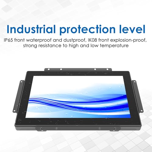 Image of 13.3 Inch 1000 Nits High Brightness 10 Points Open Frame Touch Display, Industrial PCAP Touchscreen Monitor, VGA+HDMI+DVI Port - 16:9-1920 x1080