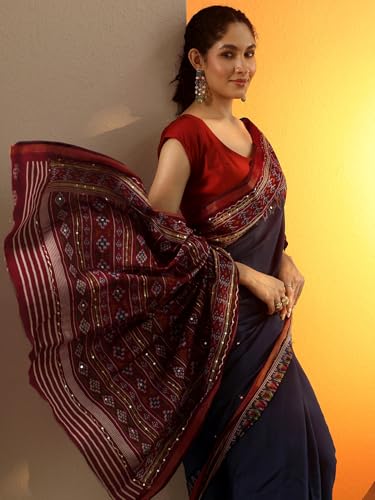 Image of Libas Silk Blend Womens Saree
