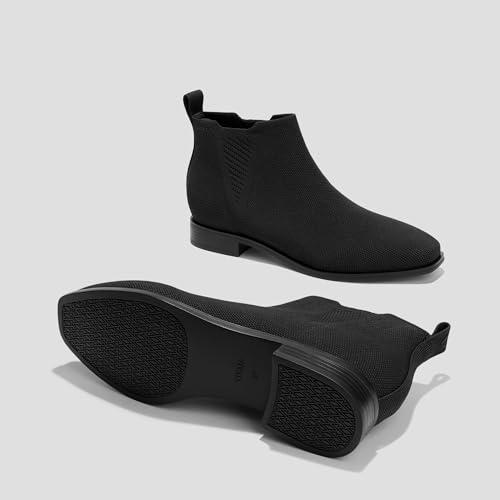 VIVAIA Ryan Slip-On Chelsea Boots for Women, Square Toe Ankle Boots, Water Repellent Comfortable Low Heel Booties for Daily Outfit4