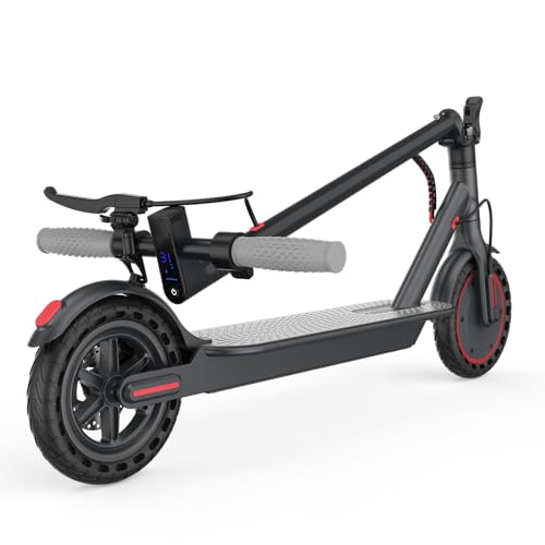 Roinside Scooter for Adults- 8.5 Solid Tires/350W Motor 19 MPH Digital Display Up to 21Miles Long-Range Commuting Folding E-Scooter for Adults with Dual Braking System App Control