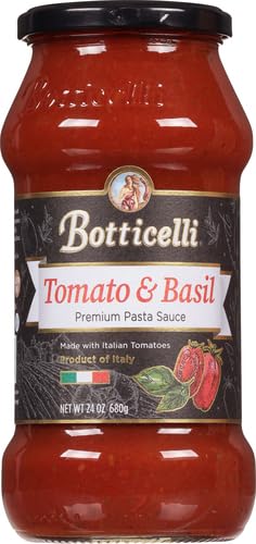 Tomato & Basil Premium Pasta Sauce by Botticelli, 24oz - No Added Sugar - Whole30 Approved - Keto Friendly - Gluten Free - Product of Italy - Thumbnail 4
