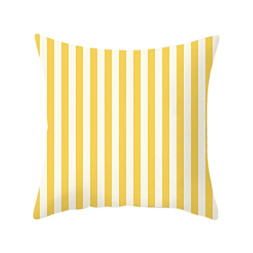 Rifuli Kissenbezug Moderner Kissenbezug Dekorativer Outdoor-Leinen-Quadrat-Kissenbezug für Sofas, Schlafsofas und Autos, 18 x 18 (45 x 45 cm) Kissen 40 80 cm Gel (N, One Size)