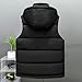 DGHM-JLMY Men's Fashion Hooded Puffer Vest Lightweight Quilted Gilet Sleeveless Zip Up Padded Jackets Coat With Pockets (4X-Large,Black)