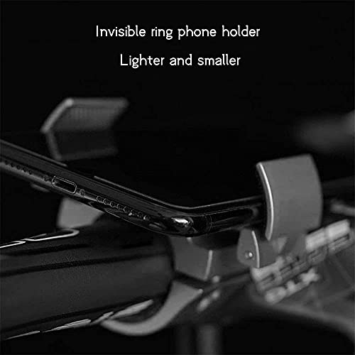 Invisible Bicycle Mobile Phone Holder Aluminum Alloy Ring Shape Bike Navigation Bracket Shrinkable Phone Rack Stand Accessories Gray - Thumbnail 3