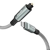 Adoreen Unidirectional USB C to Toslink Digital Optical Audio Cable 6 Ft, USB...