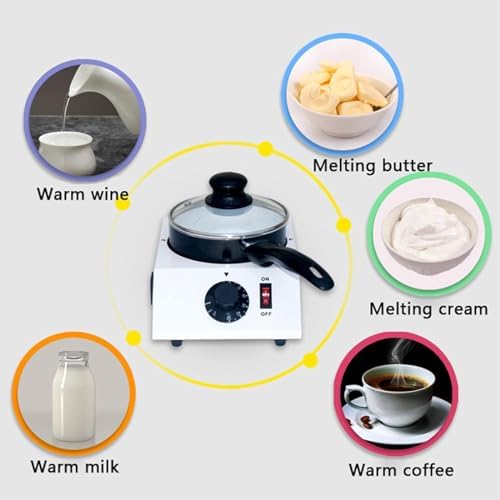 uhyOHF Chocolate Melter Heater - Single Pot - Electric Chocolate Melter Fondue Pot with 4 Baking Tools - Baking Chocolates Machine for Commercial and Home Use, — view 2