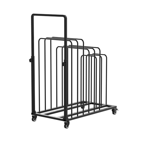 Image of ikare Art Canvas Storage Rack, Black Art Canvas Storage Rack,Art Storage,Metal Canvas Rack Art Storage with Handle & Caster Wheels