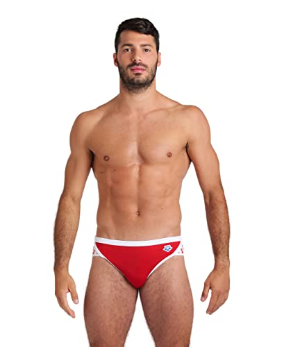 Image of ARENA Men's Icons Solid Swim Briefs Professional Training Swimsuit Sports Trunk