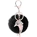 YYHMKB Carino Rex Rabbit Hair Ball Portachiavi Auto Peluche Ornamenti Donna Animale Delfino Portachiavi Ciondolo Borsa Alla Moda Alla Moda