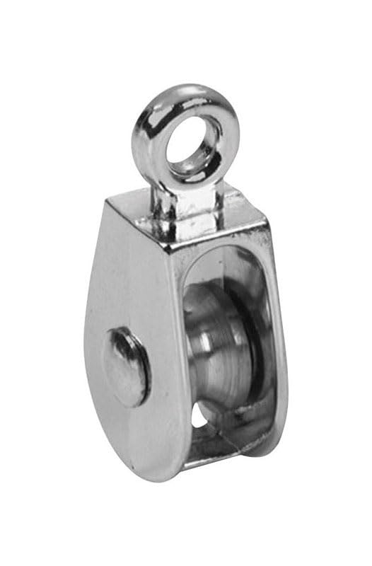 Baron 3/4 in. Dia. Electro-Plated Zinc Fixed Eye Single Eye Pulley