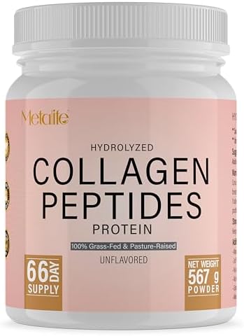 Collagen Powder 20 Oz, 66 Servings, Hydrolyzed Collagen Peptides,...