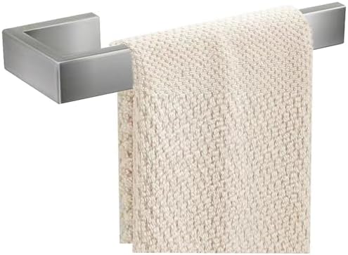 MyGift Hand Towel Holder Ring, Bath Towel Hanging Rack Wall Mounted, Industrial Bathroom Accessories, Farmhouse Decor, Faucet Pipe Metal Black