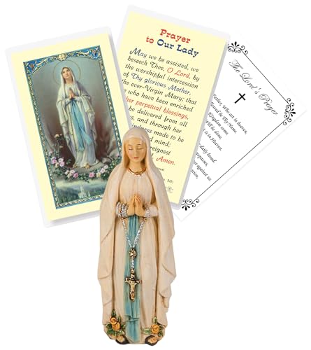 Set de 3 Figuras de La Virgen de Lourdes 4 pulgadas