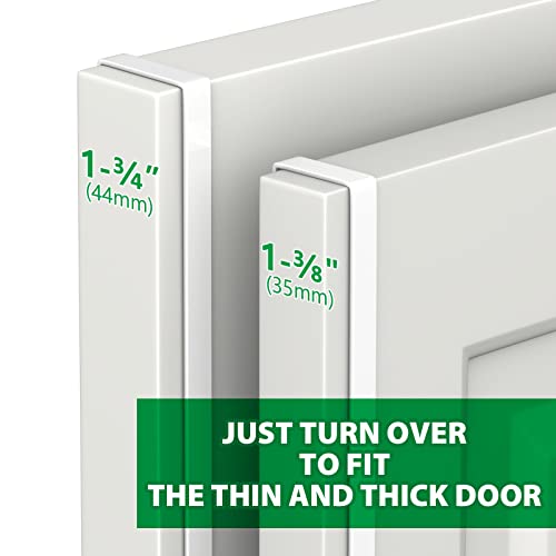 14" Over The Door Hooks, 4 Pack Widen Wreath Hangers Fit The 1-3/4" & 1-3/8" Door Thicknesses, Z-Shaped Metal Door Hanger Hooks for Hanging Wreaths, Hats,and Clothes (White-4Pack)