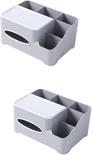 STOBOK 2pcs Box Organizer Cajas Organizadoras Tissue Holder Desk Multifunction