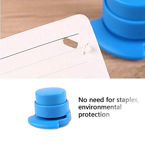 4 stuks nietloze nietmachine, mini nietvrije nietmachine, milieuvriendelijk, voor kantoor, thuis, studentenbriefpapier… - Image 4