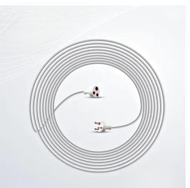 single outlet socket extension board - 10a expandable electric extension with 3 m heavy duty long wire cord for indoor outdoor use (white) (3meter)