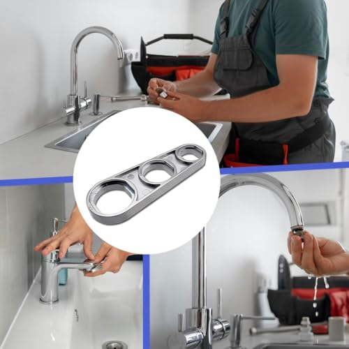 Wasserhahn Sieb Schlüssel,Strahlregler Schlüssel verchromt,M16/M18/M20/M22/M24/M28 Gemischter Sieb Wasserhahn Schlüssel,Wasserhahn-Belüfter-Entfernungswerkzeug,wasserhahn entkalker aufsatz Metall