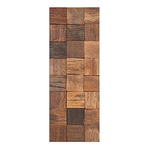 Alfombra Vinílica, 52 x 140 cm, Madera Rústica, Vinilo Antideslizant