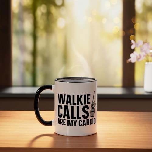 Mug cerámico Walkie Calls Are My Cardio negro/blanco miniatura 3