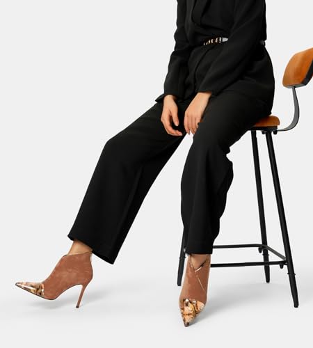 Castamere Women Stiletto High Heel Pointed Toe Ankle Boots Short Bootie Zipper Slip-on Party Office Dress Boots 3.9 Inches3