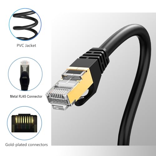 Câble Ethernet Cat7 50m pour un débit fluide de 600 MHz sans interférence - 4