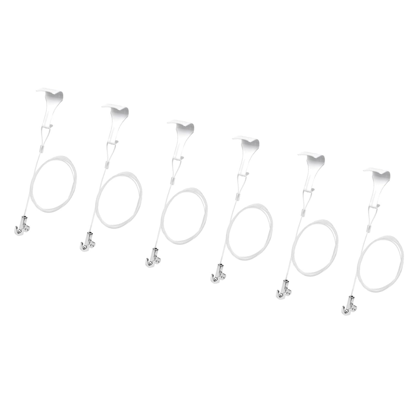 Nmflab B 6Pcs Adjustable Picture Hanging Wire Set Steel Wire Frame Hangers For Gallery Artwork Mounting Hanging Hardware