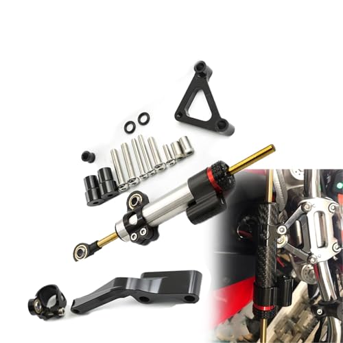 Amortisseur de direction pour Ducati Monster 696 avec kit de fixation en aluminium argent