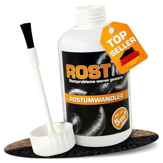 Rostio Rostumwandler & Grundierung | Rostkonverter mit Pinsel 250 ml