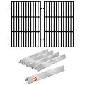 GasSaf 22.5 Flavorizer Bars 7536, 17.5 Inch Grill Grates 7638 Replacement for Weber Spirit 300 E-310 E-320, Spirit 700, Weber 900, Genesis 1000-3500, Genesis Silver B/C, Genesis Gold B/C Grills