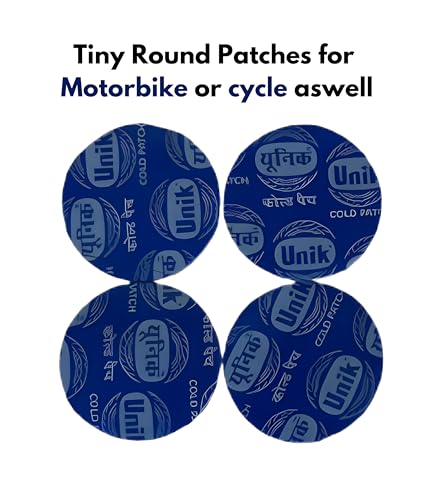 Image of 100 Pcs Quick-Fix Tini Round Puncture Repair Patches Specially for Bike and Motorbike | Patches only for tubed Type tire | Patch Diameter Size 30mm - Made with German Technology