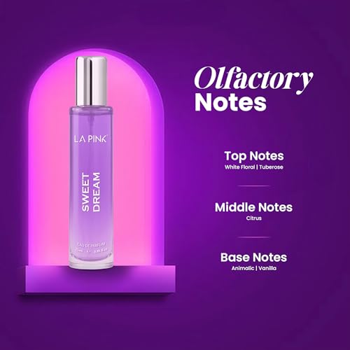 Image of LA PINK Sweet Dream EDP Perfume for Woman & Man | Vanilla, White Floral & Citrus Notes | Long Lasting Unisex Luxury Fragrance for Men & Women | 25ml