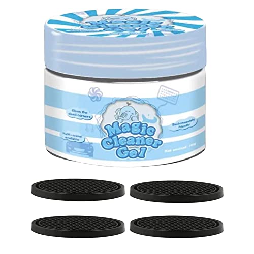 Decorhome Esponja para limpieza de coche, 2 en 1, espátula de limpieza para coche, con posavasos para coche, removedor de polvo reutilizable para preparación de coches, teclados, ordenadores, paneles